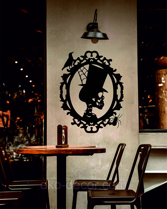 Декоративне настінне Панно «Скелет», Декор на стіну 70*54 см, Чорний Київ - фото 6