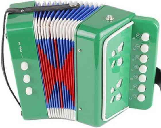 Гармоника Игрушечная Детская как настоящая 20 см, Играет от движения меха Харьков