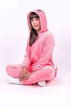 Кигуруми Котик  детский и подростковый, розовый,  комбинезон домашний топ Крохатушка одяг Киев