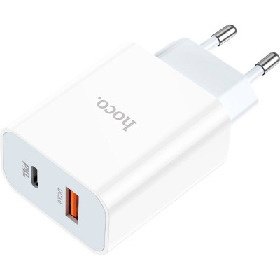 Зарядний пристрій HOCO C97A 1xUSB-C PD20W + 1xUSB QC3.0 White (6931474766076) Вінниця - фото 4