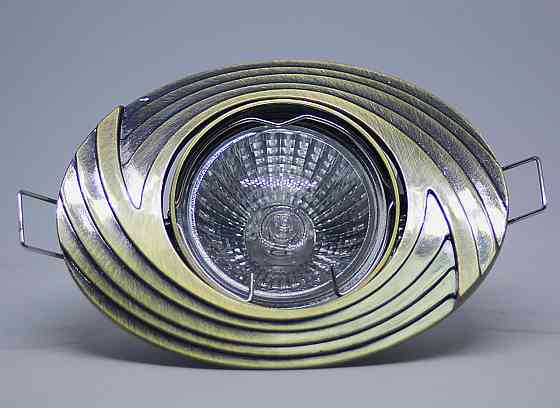 Спот - встраиваемый светильник 1хGU10х50W, бронза, L6134 поворотный Днепр