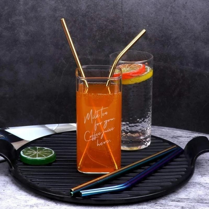 Набор золотистых многоразовых металлических соломинок Киев - изображение 5