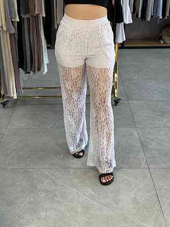 Жіночі мереживні штани на гумці з кишенями гіпюр Одеса