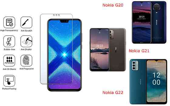 Защитное стекло NeoGlass для Nokia G20, Nokia G21, Nokia G22 – ультрапрозрачное и устойчивое Киев