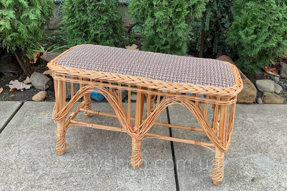 Лавка мягкая, плетеная из лозы Киев - изображение 2