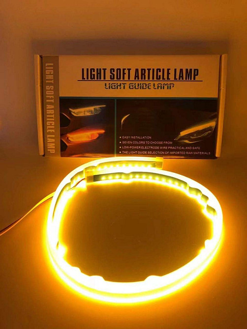 Гнучка світлодіодна LED-стрічка для фар автомобіля, гнучкі денні ходові вогні з миготливим поворотом авто LED Мукачево - фото 10