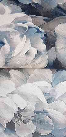 Шпалери вінілові на флізеліні Grandeco Anita 1,06х10 квіти півонії сині чорні Київ