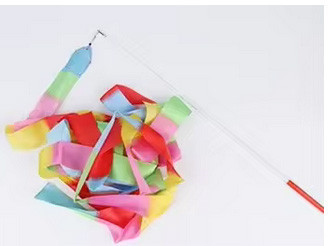 Гімнастична стрічка мультицвіт 2 м Київ - фото 1