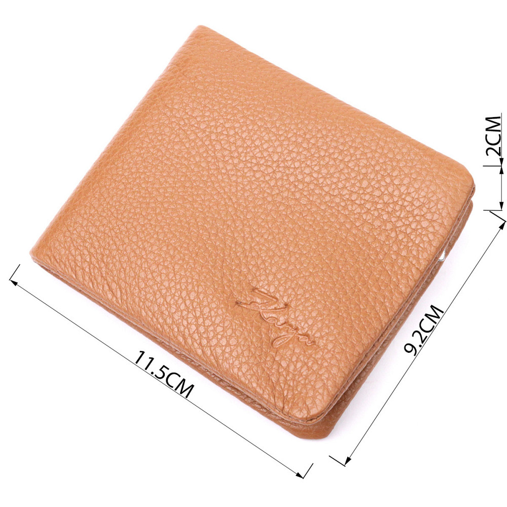 Стильное мужское портмоне из зернистой кожи KARYA 21064 Светло-коричневый Киев - изображение 6