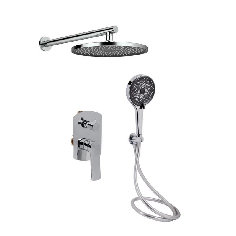 Душевая система из латуни Qtap Slavonice скрытого монтажа на два потребителя QTSLA113CRM45898 Chrome Харьков - изображение 1