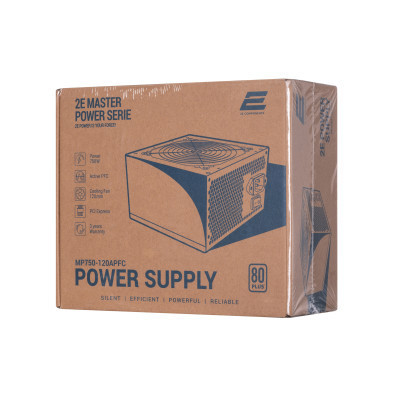 Блок питания 2E MASTER POWER (750W), >80, 80+ White, 120mm, 1xMB 24pin(20+4), 1xCPU 8pin(4+4), 3xMolex, 5xSATA, (2E-MP750-120APFC) Винница - изображение 5