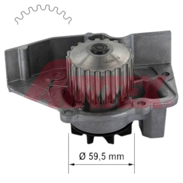 Помпа Berlingo, Peugeot Partner, Expert, 205, 306, 405, 406 1.6i, 1.8, 1.9D (87-02) Citroen Мукачево - изображение 1