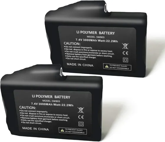 Акумуляторні батареї Sun Will SWB03, 7,4 V/3000 мАг для рукавичок та аксесуарів з підігрівом Луцк