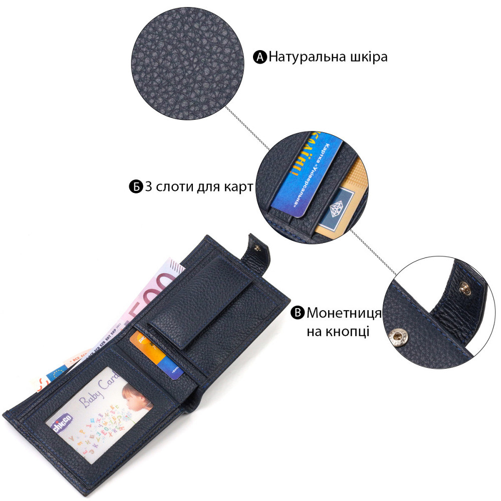 Популярный горизонтальный кошелек для мужчин из натуральной кожи флотар (CANPELLINI) Киев - изображение 8