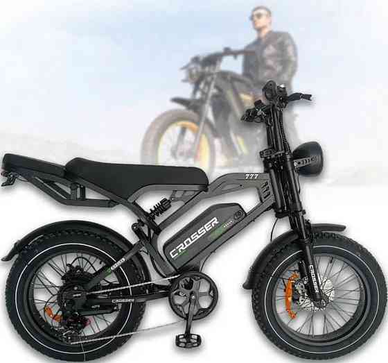 Електровелосипед фетбайк Crosser 777 (500ВТ 48V 15Ah) - Чорно-зелений. Харків