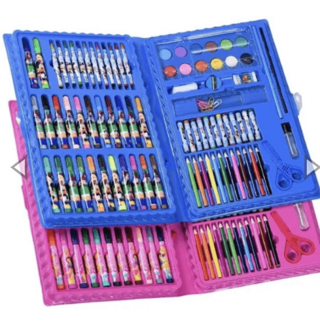 Набор для детского творчества в чемодане из 86 предметов розовый EL-1095 (24 шт/ящ) Одесса - изображение 2