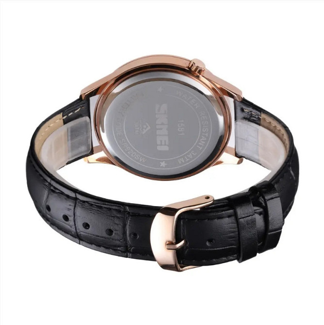 Мужские кварцевые часы Skmei 1581 Prestige черные с розовым Винница - изображение 9