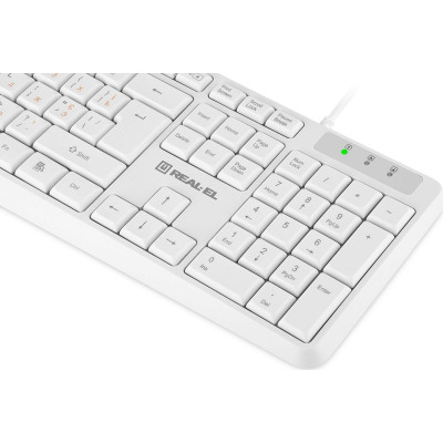Клавіатура REAL-EL RK-513 USB White (EL123100047) Вінниця - фото 4