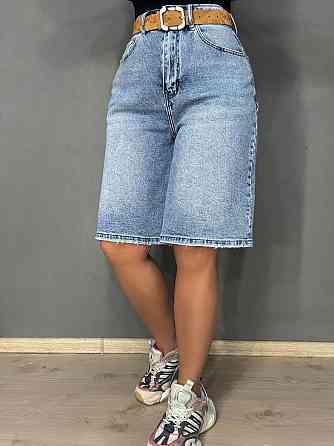 Шорты женские джинсовые Vanver 2039 бермуды с ремнем голубые, голубой, 28, 28, 75 см, 100 см Киев