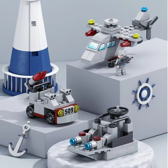 Конструктор 546 військовий корабель 8 в 1, 554 деталь, совместим с Lego Киев