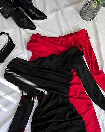 Жіноче вишукане плаття максі з драпіруванням мікродайвінг Чорний, 42/44 Одеса