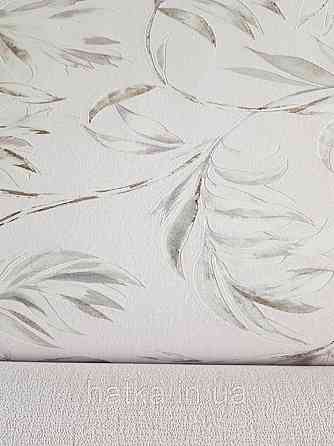 Вінілові шпалери на флізелін AS creation Attractive гілки листя рожеві, білі чорні на рожевому Київ