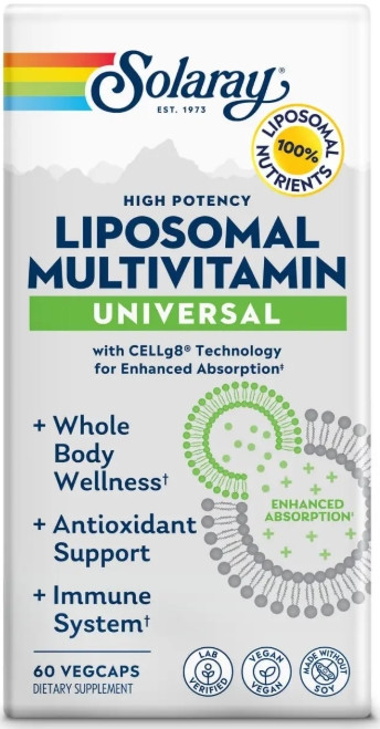 Мультивитамины липосомальные  Solaray Universal Liposomal Multivitamin 60 капс Киев - изображение 1