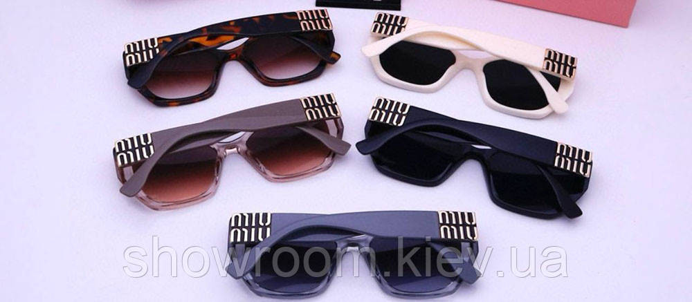 Женские солнцезащитные брендовые очки Miu 3101 powder Киев - изображение 3