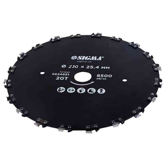 Sigma Диск для триммера Ø230×25.4мм 20Т цепной SIGMA (5624651) Киев