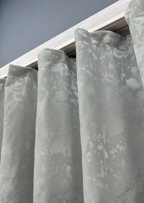 Комплект коротких штор VR-Textil Лен мрамор Pavliani ХО № 1263ш Светло-серый 130х170 см 2 шт (35-0200) Киев - изображение 8