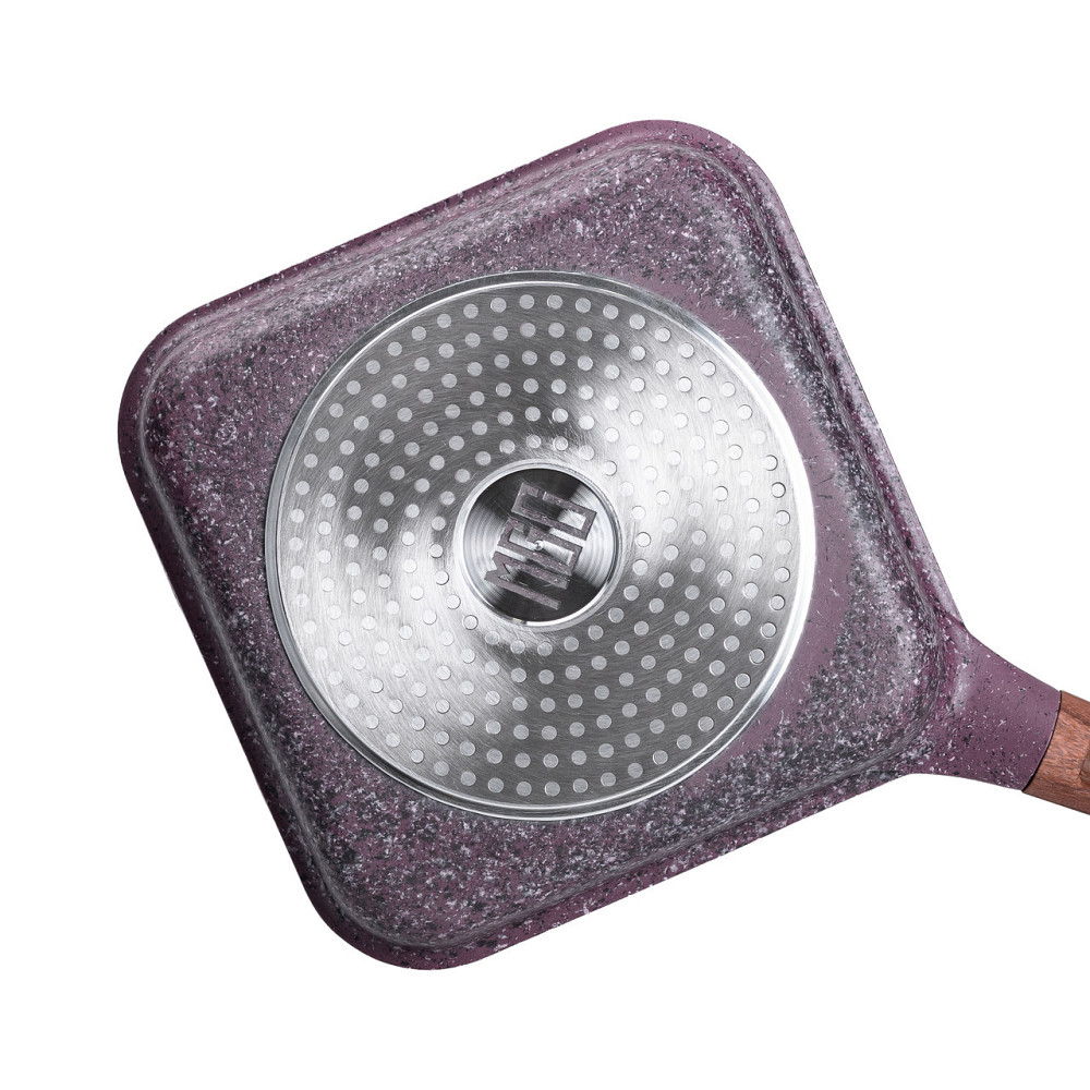 Квадратна сковорода-гриль з антипригарним покриттям 24 см Київ - фото 3