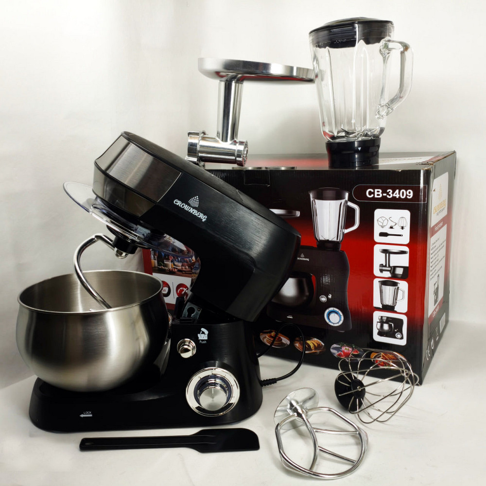 Стационарный планетарный тестомес с чашей, Кухонный миксер с металлической чашей, Кухонный тестомес 6 л YB-51 Львов - изображение 10