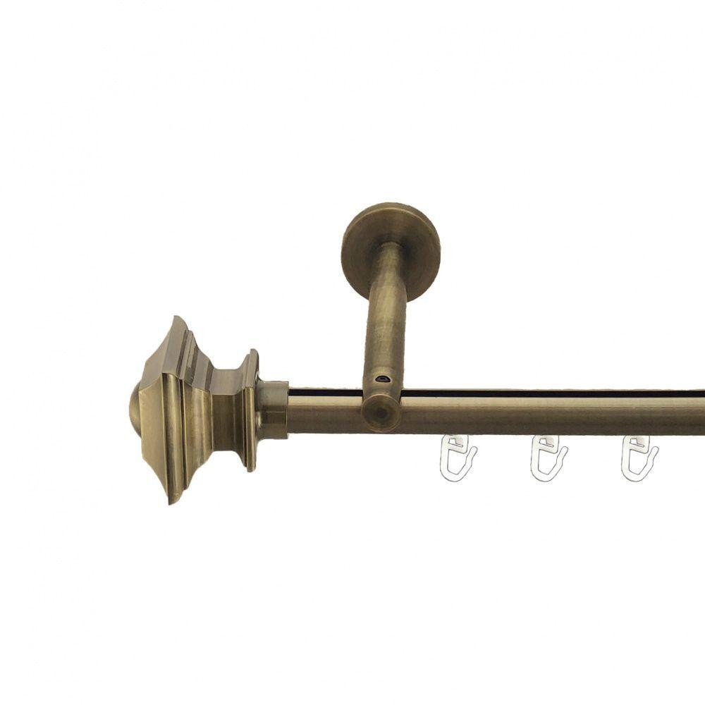 Карниз Orvit Борджеза металевий однорядний циліндр+профіль (16 см) профільна труба  Антик 19 мм 160 см (7217952) Львів - фото 1