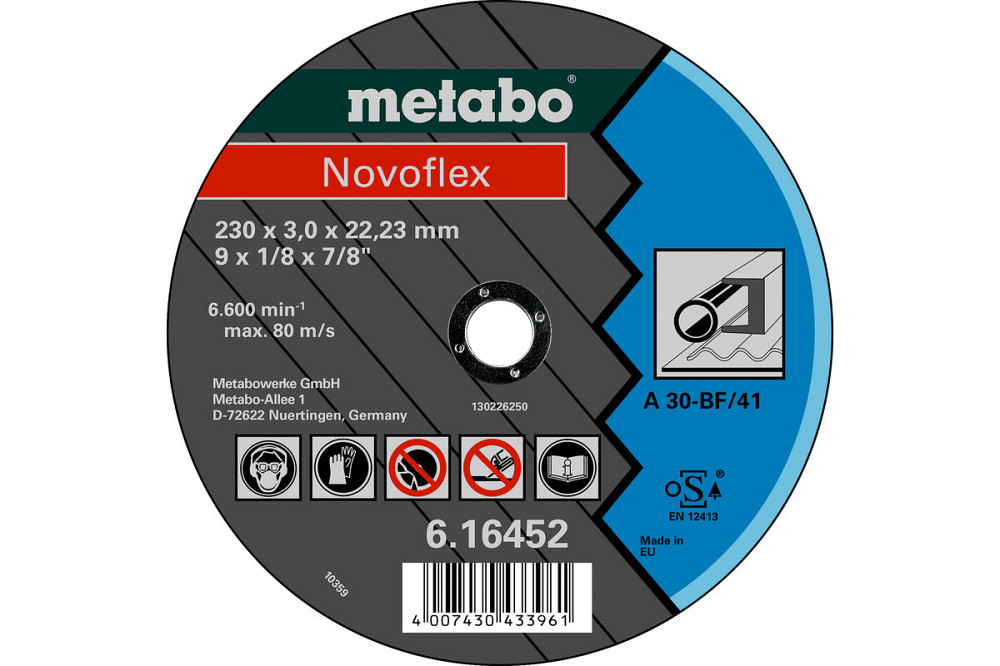 Отрезной круг Metabo Novoflex A 30, 230 мм 616452000 Коломыя - изображение 1