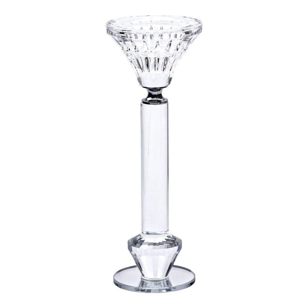 Декоративний скляний підсвічник на ніжці 6×19.5 см Київ - фото 2