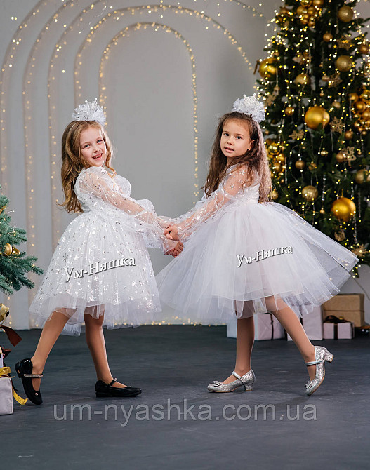 Платье Снежинка нарядное белое платье со снежинками Кривой Рог - изображение 4