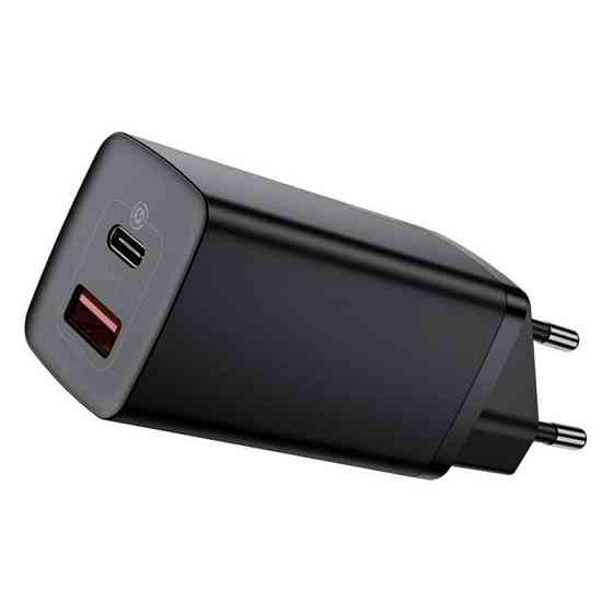 Универсальное сетевое зарядное устройство Baseus Wall Charger GaN2 Lite USB-C+USB 65W CCGAN2L-B01 (Черное) Николаев