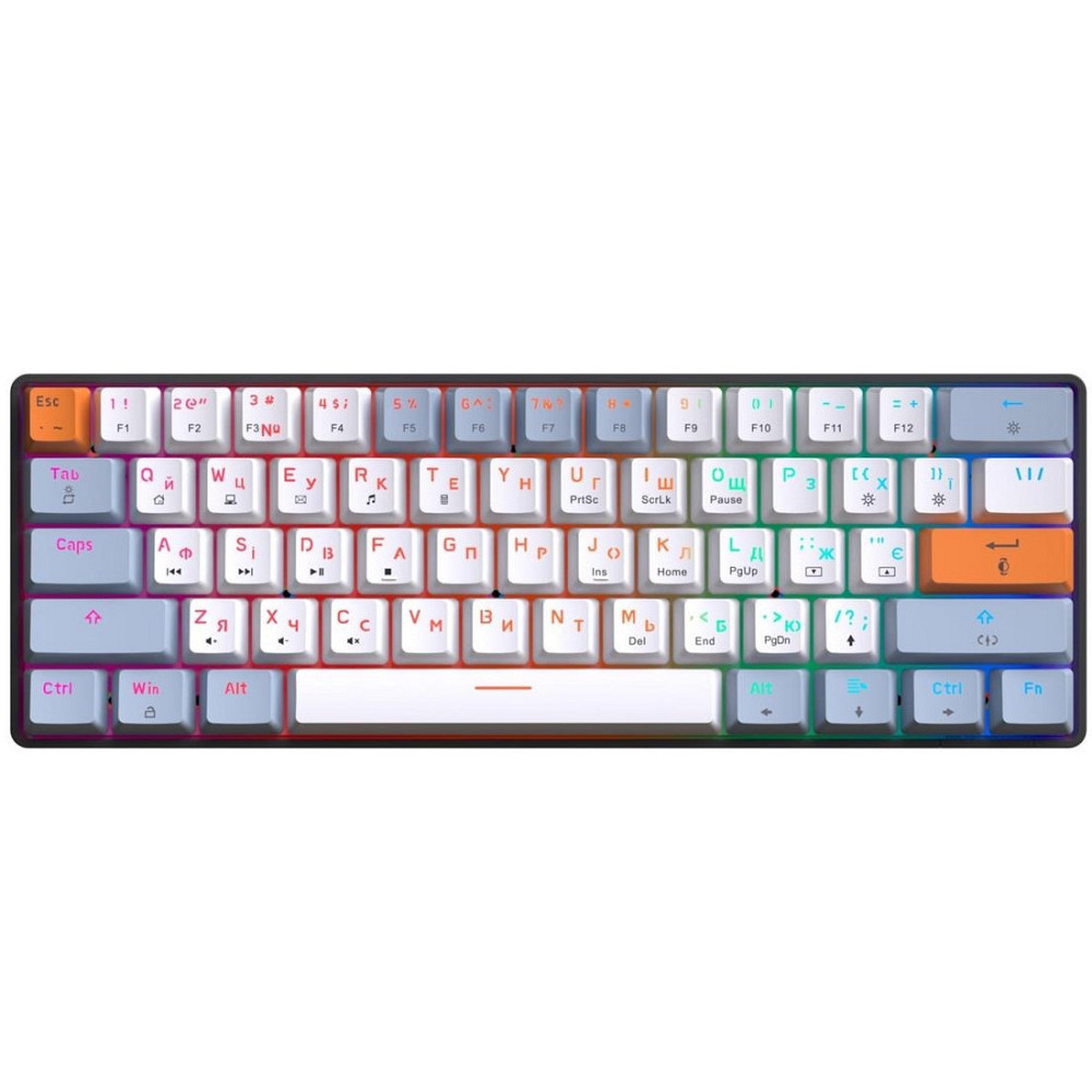 Клавіатура GamePro MK130R Red Swich Hot-Swap RGB Black Сірий Харків - фото 19