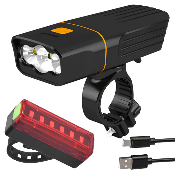 Велоліхтар + габарит QX-T3306 (3xXML-T6 + габарит-6SMD) + PowerBank + microUSB (3 режими та 4 режими Вінниця