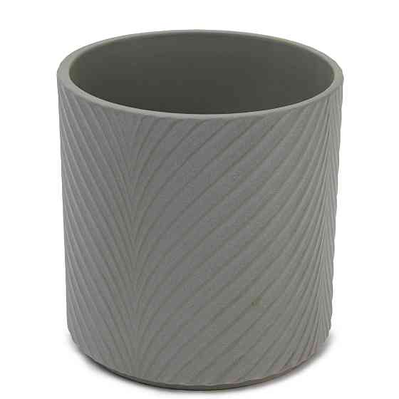 elemi Кашпо для квітів керамічне elemi "Листок" (темно-зелений) 16" круглий 2,3 л Коломыя