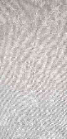 Обои виниловые на флизелине Rasch Alghero метровые цветы листья прованс мелкие белые на сером 943535 Киев