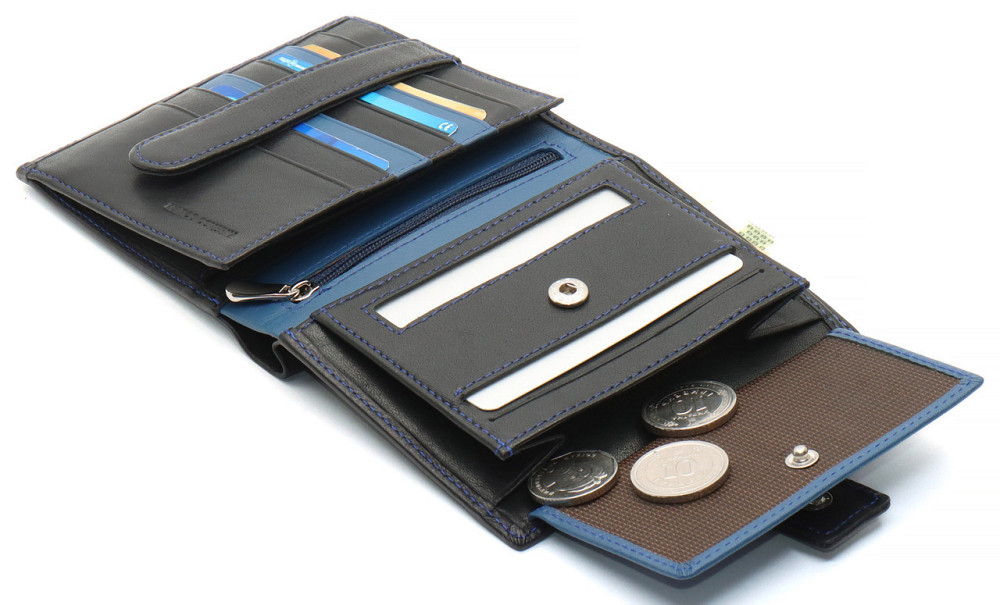 Черный мужской кошелек с фиксацией из натуральной кожи Marco Coverna MC-1005 A 1221 Киев - изображение 16