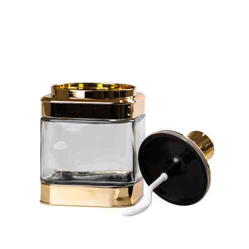 Банки для сипучих продуктів набір із 3 шт на металевій підставці, золото HP531FS1030J Київ