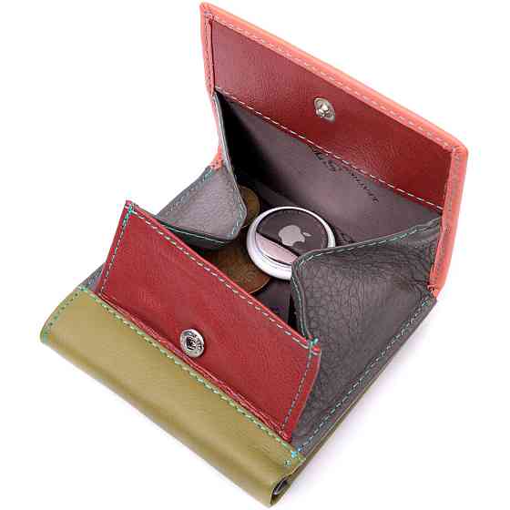 Модный женский кошелек с оригинальной монетницей из натуральной кожи Разноцветный (ST Leather) Киев