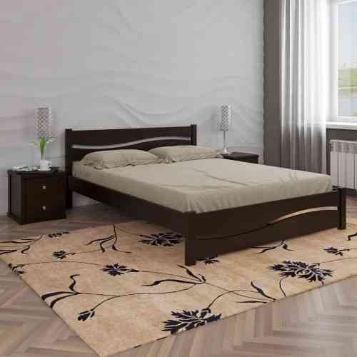 Дерев'яне двоспальне ліжко Волона. 160х190, Сосону, Венге Харків