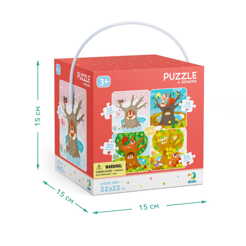 Дитячий набір пазлів "Пори року" DoDo 300125, 4 в 1 Вінниця - фото 2