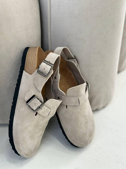 Olli Босоніжки жіночі кавові літні замшеві OLLI Л-4-7929 із закритим носком / Стильні босоніжки Коломыя - изображение 2