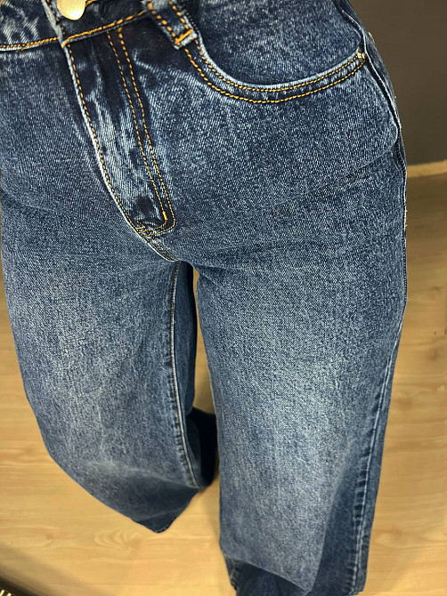 Джинсы женские LDM 0138 Palazzo Jeans свободные широкие от бедра высокая талия синие, синий, 30, 30, Одесса - изображение 9