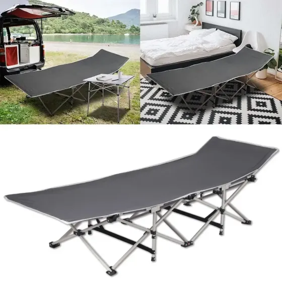 Раскладная кровать с ножками/ раскладушка /раскладной шезлонг (190х68х36) Grey Коломия