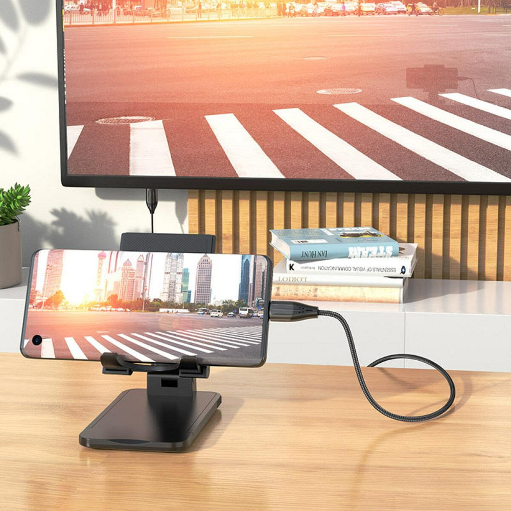 Кабель для відео відеокабель HOCO UA16 Type-C - HDTV HD on-screen cable, колір металево-сірий 6931474755025 Одеса - фото 6